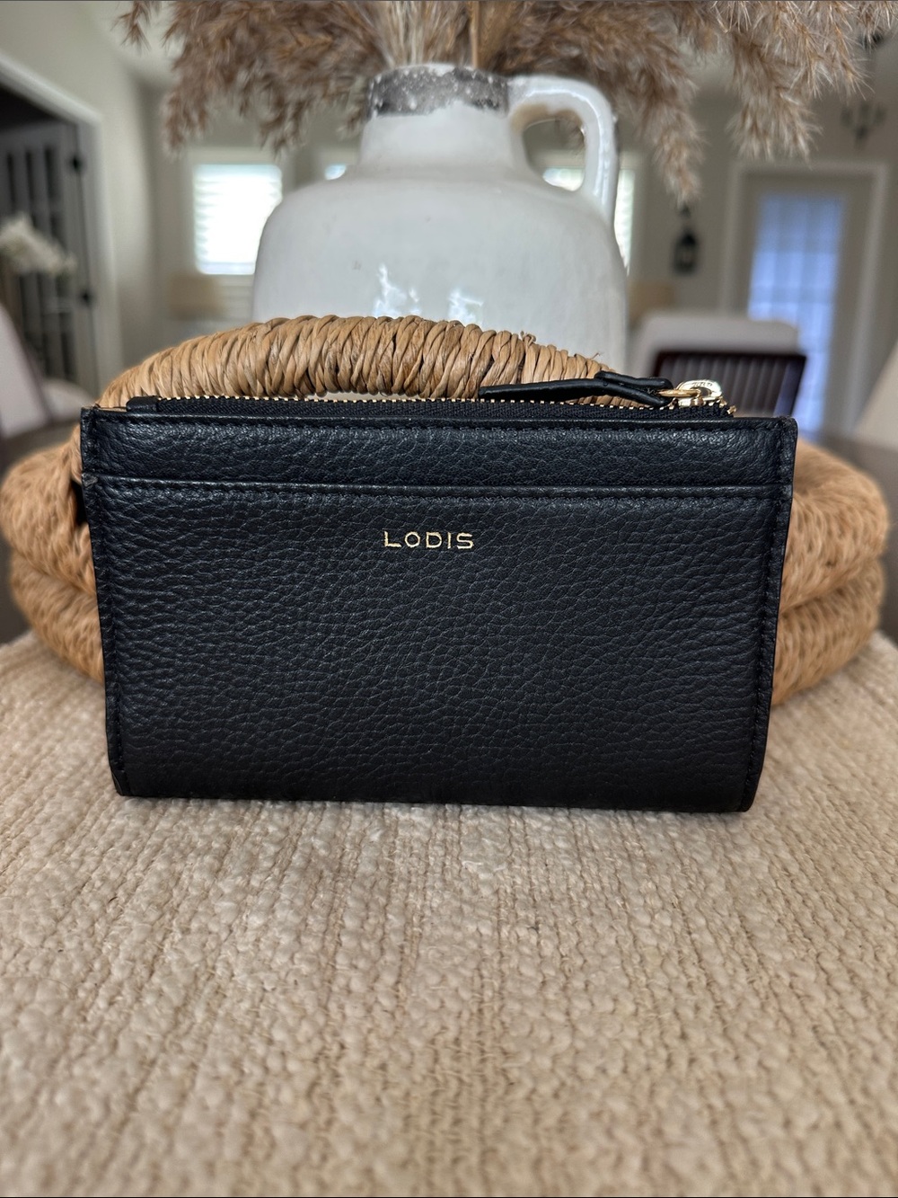 Lodis Black Pebbled Leather Wallet - Picture 5 of 10